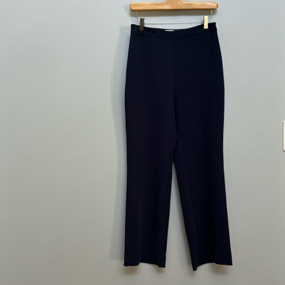 Aritzia Babaton Navy Blue Straight Leg kick Flare Pants Size 6 - Picture 5 of 12